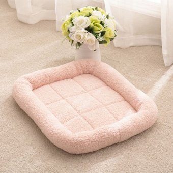 Lebeigo Yıkanabilir Tek Fonksiyonlu Minder Kedi Yatağı Pembe