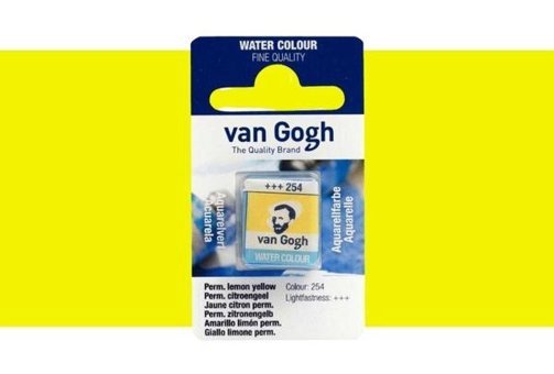 Van Gogh Permanent Lemon Yellow 254 Yarım Tablet Sulu Boya