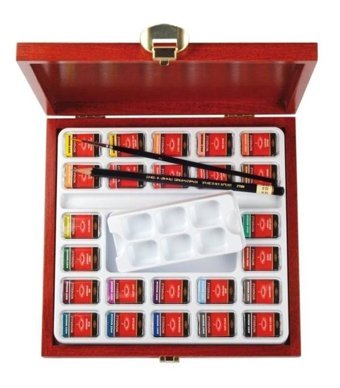 KohiNoor Mondeluz Master Class Taş 24 Renk Ahşap Kutu Sulu Boya