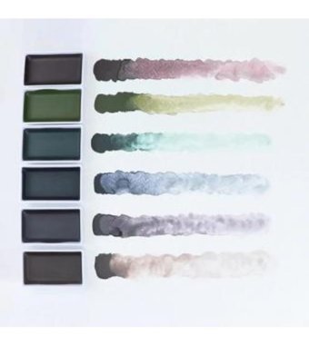 Zig Gansai Tambi Graphite Colors 6 Renk Sulu Boya