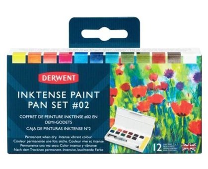 Derwent İnktense Tablet 12'li No 2 Sulu Boya