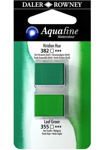 Daler Rowney Aquafine Tablet Viridian Hue Leaf Green Sulu Boya
