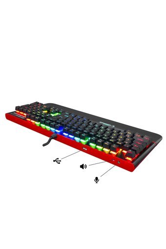Rampage Hydra Plus Türkçe Q RGB Kablolu Siyah Mekanik Gaming Klavye