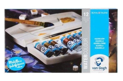 Talens Van Gogh Tüp 12 Renk x 10 ml Metallıc Sulu Boya