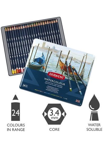 Derwent Watercolour Pencils 24'lü Sulu Boya