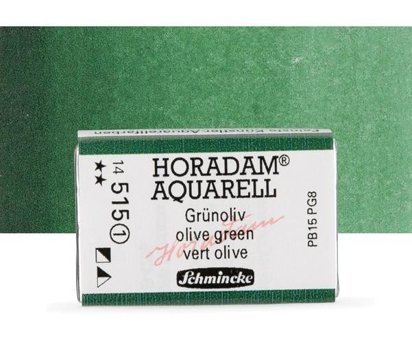 Schmincke Horadam Aquarell Tam Tablet Olive Green 515 S Sulu Boya