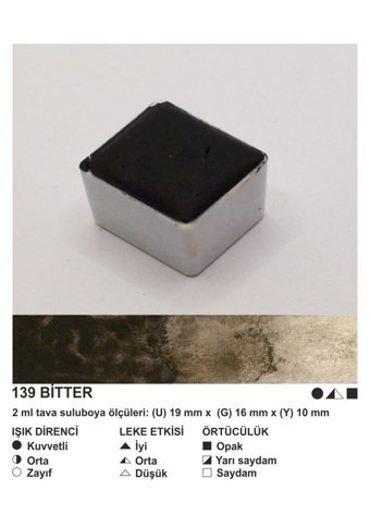 Şemse El Yapımı Sanatsal 12 Tava Bitter Taş Sulu Boya