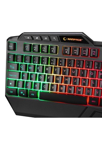 Rampage KB-R22 Türkçe Q Kablolu Gri Yarı Mekanik Gaming Klavye
