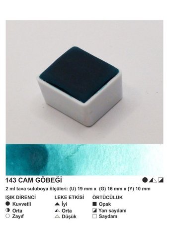 Şemse El Yapımı Sanatsal 12 Tava Cam Göbeği Taş Sulu Boya
