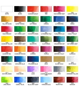 Zig Mc2048V Pigment Gansai Tambi 48'li Sulu Boya