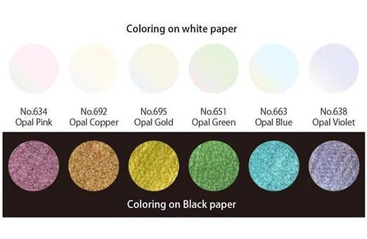 Zig Gansai Tambi Opal Colors Tablet 6 Renk Sulu Boya