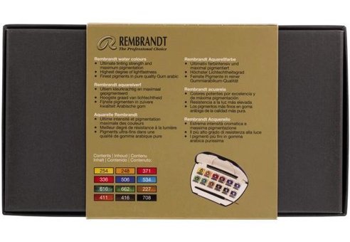 Rembrandt Takımı 12'li Plastik Kutu Sulu Boya