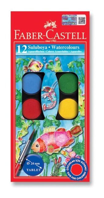 FaberCastell Redlıne Küçük 12 Renk Sulu Boya