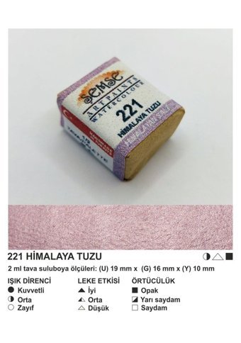 Şemse El Yapımı Sanatsal 12 Tava Himalaya Tuzu Sulu Boya