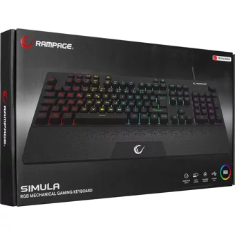 Rampage KB-GX65 Türkçe Q RGB Kablolu Siyah Yarı Mekanik Gaming Klavye