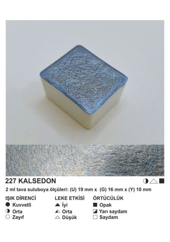 Şemse El Yapımı Sanatsal 12 Tava Kalsedon Sulu Boya
