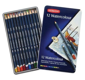 Derwent Watercolour Sulandırılabilir Kuru Boya 12'li 32881 Sulu Boya