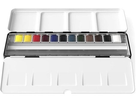 Winsor & Newton Cotman Metal Kutu 12 Renk Sulu Boya