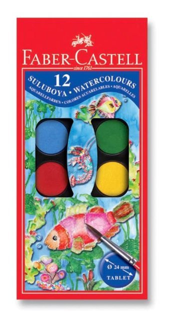 FaberCastell Küçük Boy 12 Renk Sulu Boya