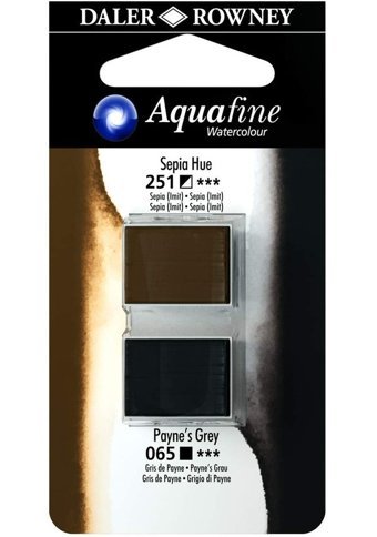 Daler Rowney Aquafine Tablet Sepia Hue Payne'S Grey Sulu Boya
