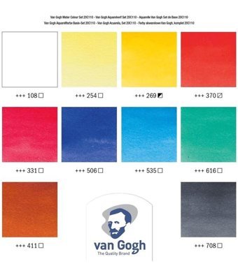 Van Gogh Tüp 10 ml 10'lu Basıc 10'lu Karton Kutu Sulu Boya