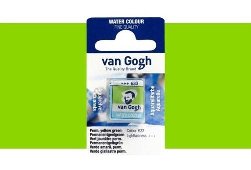 Van Gogh Permanent Yellow Green 633 Yarım Tablet Sulu Boya