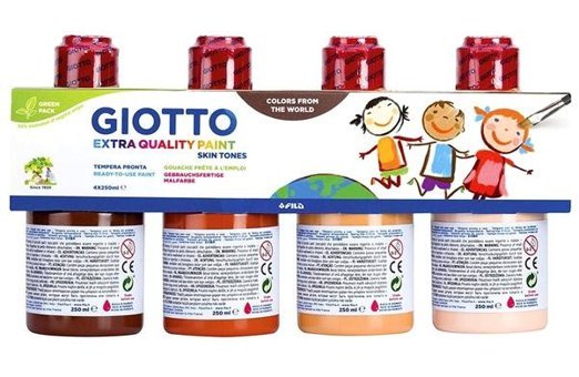 Giotto Tempera Yıkanabilir Boya 4x250 ml Sulu Boya