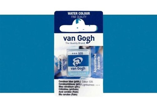 Van Gogh Cerulean Blue Phthalo 535 Yarım Tablet Sulu Boya