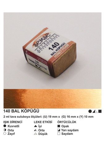 Şemse El Yapımı Sanatsal 12 Tava Bal Köpüğü Taş Sulu Boya