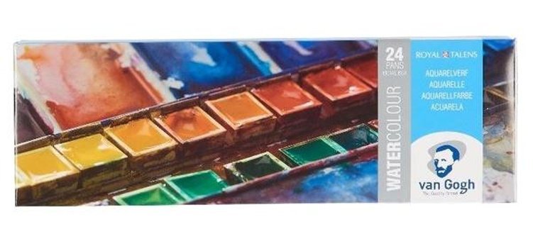 Talens Van Gogh Tablet Metal Kutu 24 Renk Sulu Boya