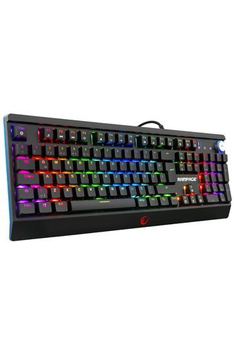 Rampage KB-R103 Türkçe Q RGB Blue Switch Kablolu Siyah Mekanik Gaming Klavye