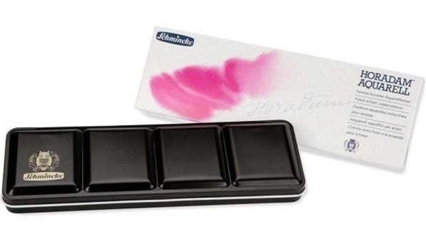 Schmincke Horadam Aquarell 24'lü Metal Yarım Table Sulu Boya