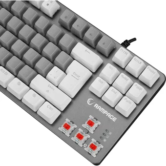 Rampage Snug K14 Türkçe Q RGB Kablolu Beyaz Mekanik Gaming Klavye