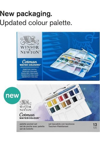 Winsor & Newton Cotman 12'li Sulu Boya