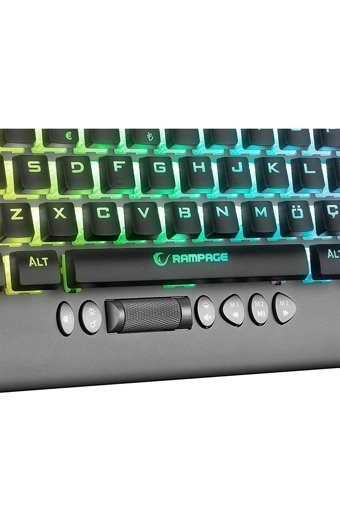 Rampage Prıme Türkçe Q RGB Kablolu Siyah Mekanik Gaming Klavye