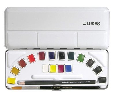 Lukas Aquarell Studio 16 Renk 12 Tablet Metal Kut Sulu Boya