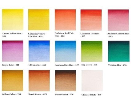 Winsor & Newton Cotman 14 Renk Tablet Sulu Boya