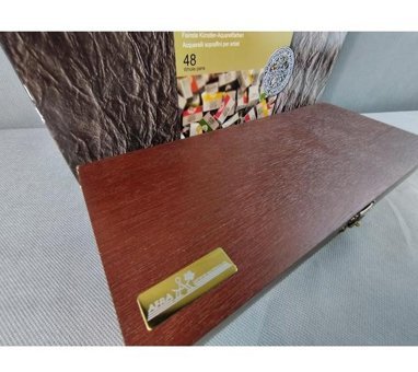 Afra Artists Water Colours Tablet Ahşap Kutu 48'li Sulu Boya