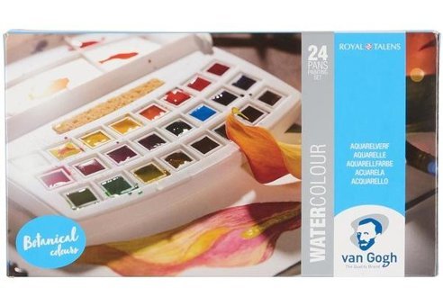 Van Gogh Tablet 24'lü Botanıc Plastik Kutu Sulu Boya