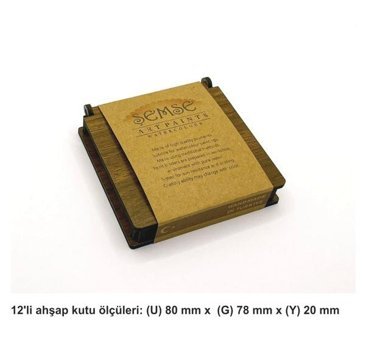 Şemse El Yapımı Yarım Tava Taş Başlangıç 12'li Sulu Boya