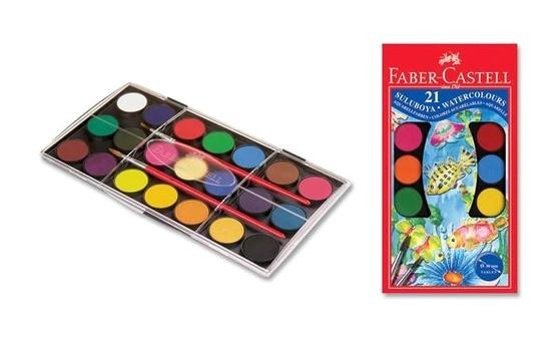 FaberCastell 21 Renk Büyük 30 mm Sulu Boya