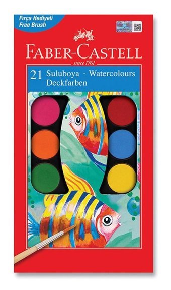 FaberCastell Redlıne Büyük 21 Renk Sulu Boya