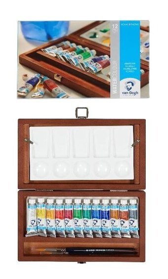 Talens Van Gogh Tüp 12 Renk x 10 ml Ahşap Kutulu Sulu Boya