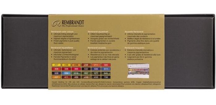 Rembrandt Takımı 24'lü Metal Kutu Sulu Boya