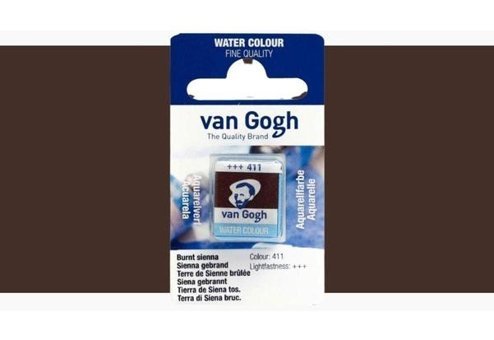 Van Gogh Burnt Sienna 411 Yarım Tablet Sulu Boya