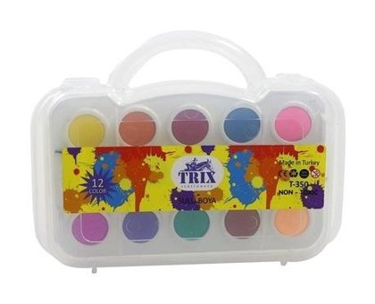Trix 12 Renk Çantalı T350 Sulu Boya