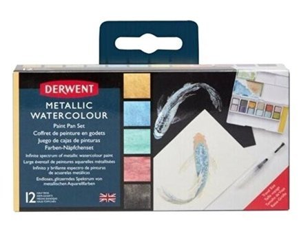 Derwent : Metallic 12 Renk Sulu Boya