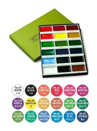 Zig Watercolour Gansai Tambi 18'li Sulu Boya