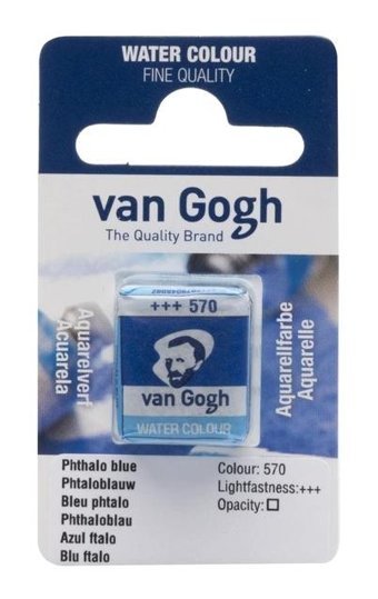 Talens Van Gogh Tablet 12 Phthalo Blue 570 Sulu Boya