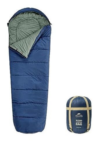 Naturehike 4 Derece Pamuk 4 Mevsim Kamp Tek Kişilik Yetişkin Uyku Tulumu Mavi